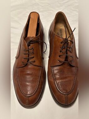 Pronto Uomo Firenze Men’s 9.5 M Brown Leather Split Toe Derby Shoes Made in Ital